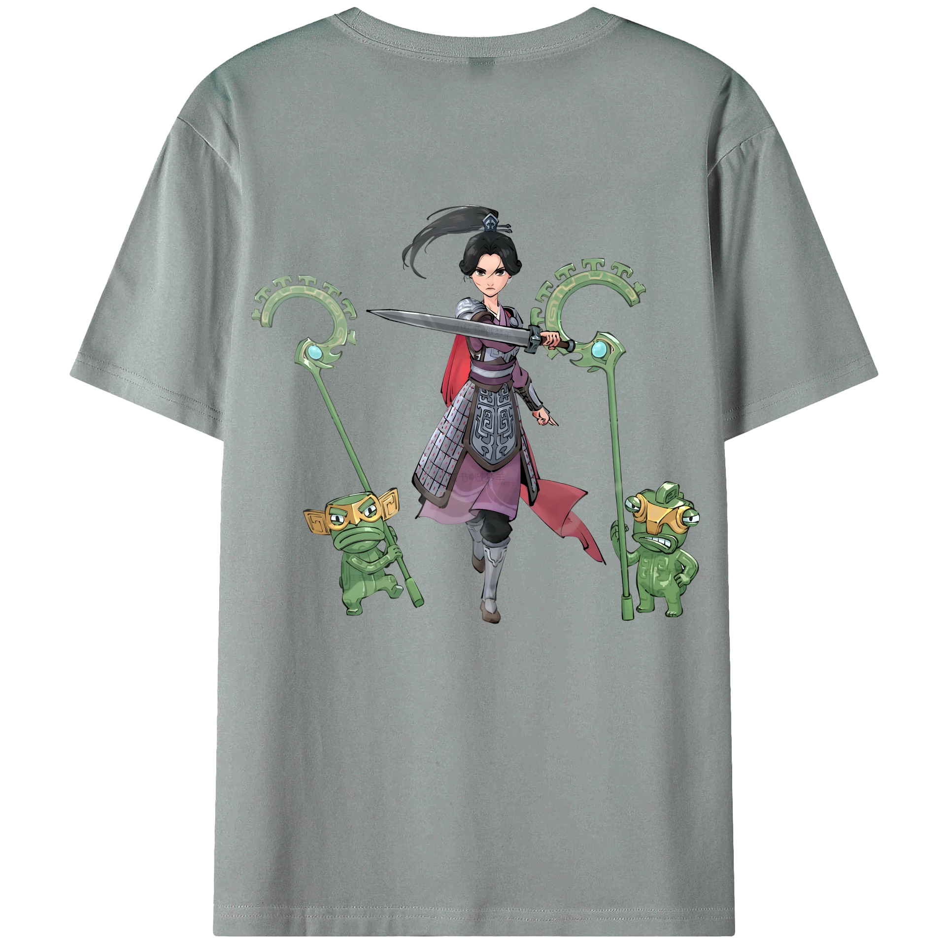（画像用） Ne Zha 2 ナタ 魔童の大暴れ 綿100％ メンズ半袖Tシャツ（バックプリント） 通気性